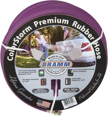 Produktbild von Premium 50 Fuß Gummi-Gartenschlauch 5/8 Zoll - Kink beständig und Wetter beständig