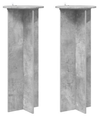 Imagen del producto de Soporte de plantas 2 pcs Gris Hormigón Ø40 x 100 cm