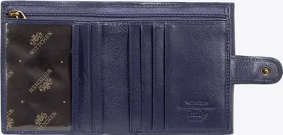 Produktbild von Wittchen Herren-Ledergeldbörse mit Druckknopfverschluss, Marineblau, Naturleder