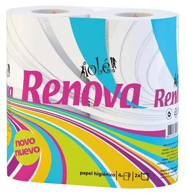 Image de 16 Papier Wc 4 Rouleaux Blanc 2plis Renovagreen - Renova