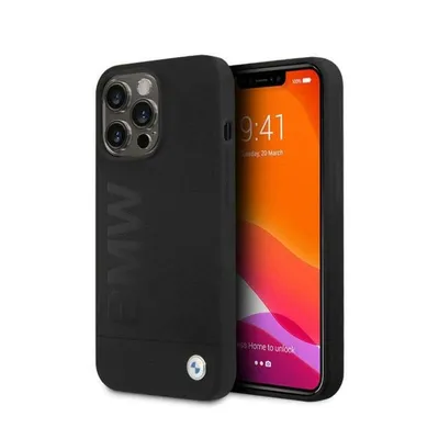Obrázok produktu pre Silikónové puzdro BMW Signature Logo Magsafe pre iPhone 13 Pro Max (čierne)