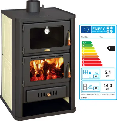 Produktbild von Krbové kachle PRITY s rúrou a výmenníkom tepla FG W15