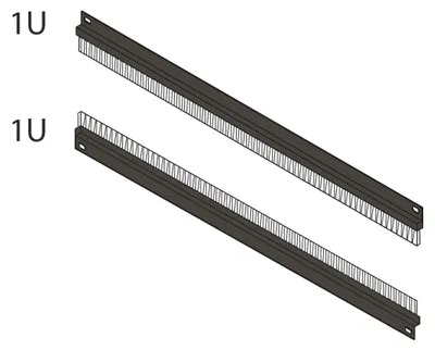 Immagine prodotto di SCHROFF 64230096 - Barra a spazzola per armadi rack di rete da 19 pollici, 1U, colore grigio scuro (RAL 7021)