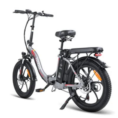 Produktbild von F20 Faltbares Elektrofahrrad, 20-Zoll-Fettreifen-Elektro-Mountain-Fahrrad, Schnee-E-Bike, 36 V/16 Ah, Lithiumbatterie grau