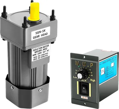 Productafbeelding van Tandwielmotor, instelbare snelheidsregeling, 3,8 Nm koppel, grijs, zonder stekker