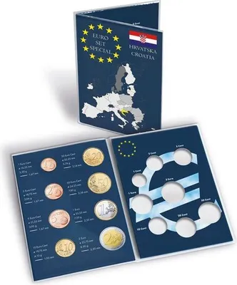 Produktbild von Münzkarte für 1 Euro-Kursmünzensatz Kroatien