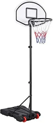 Produktbild von Famanu Basketballkorb für den Außenbereich - Höhenverstellbar von 159 bis 214 cm - Schwarz