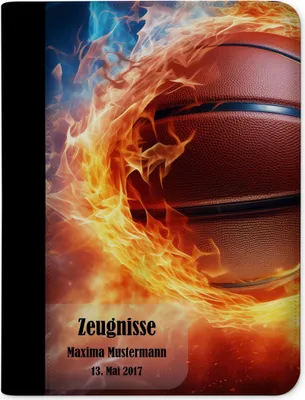 Produktbild von Zeugnismappe, Dokumentenmappe, Ordner A4, Basketball