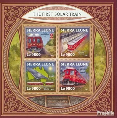 Produktbild von Briefmarken Sierra Leone 2017 Mi 9225-9228 Kleinbogen (kompl. Ausg.) postfrisch Der erste Solarzug