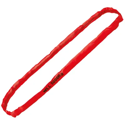 Immagine prodotto di Cinghia circolare, carico massimo di sicurezza 5000 kg, rossa, lunghezza 4 m, circonferenza 8 m