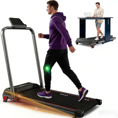 Produktbild von Laufband für Zuhause und Büro - Elektrisches Walking Pad - 2,25 PS Motor - 1–10 km/h - Klappbar und tragbar - Bis 100 kg - 4 % Steigung