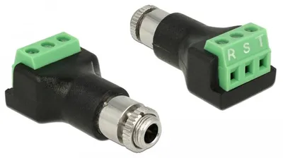 Immagine prodotto di Adattatore Delock per morsettiera > Jack da 3,5 mm, presa a 3 poli, da incasso
