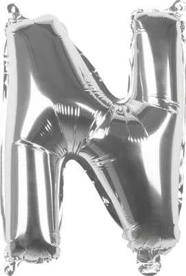 Produktbild von Folienballon silber 36 cm Buchstabe N