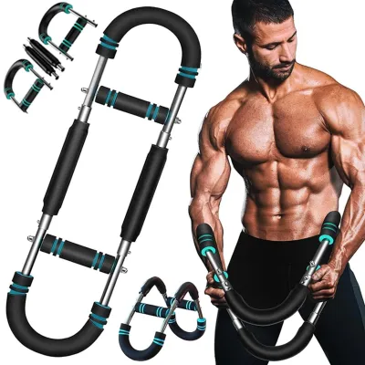 Immagine prodotto di Allenatore per le braccia: soluzione efficace. Espansore pettorale regolabile. Attrezzo per il fitness. Acciaio resistente. Ideale per l'allenamento a casa. Aumenta la forza del 40%. Attrezzo per il fitness