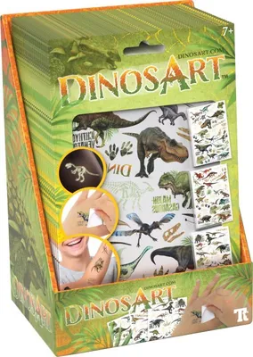 Produktbild von Temporäre Dino Leuchttattoos