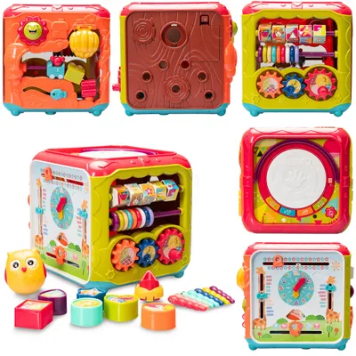 Zdjęcie produktu dla Lebula sorter układanka kostka edukacyjna klocki sensoryczna zabawka interaktywna czerwona