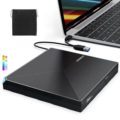 Zdjęcie produktu dla Zewnętrzny napęd DVD, Plug&Play, USB 3.0 typu C