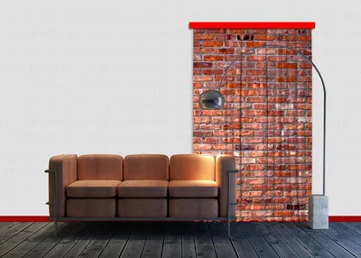 Produktbild von AG design Gardinen red bricks 140 x 245 cm