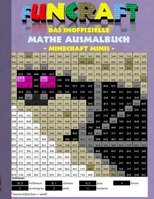 Produktbild von Funcraft - Das inoffizielle Mathe Ausmalbuch: Minecraft Minis (Cover Dragon)