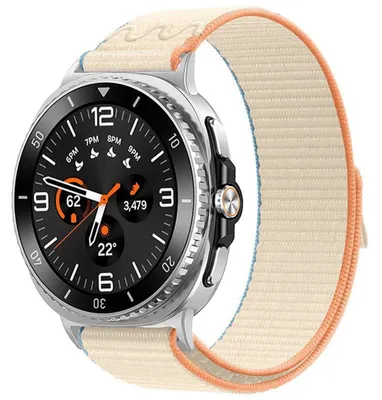 Obrázok produktu pre Pre Samsung Galaxy Watch 8 / 8 Classic Nylonový remienok so suchým zipsom White