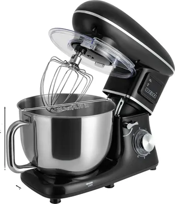 Zdjęcie produktu dla mikser stojący o mocy 1500 W, 6 ustawień prędkości, pojemność 6,2 l, czarny