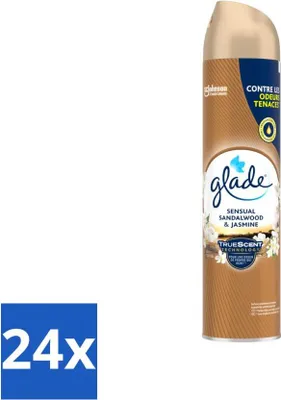Produktbild von Glade - Lufterfrischerspray - Sinnliches Sandelholz-Jasmin - 300 ml - Vorteilspack - 24 Stücke
