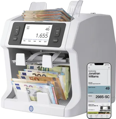 Produktbild von SAFESCAN 2995-SC Banknotenzähler 2xFächer, 7-fache Prüfung