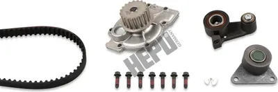 Produktbild von HEPU PK00562 Zahnriemensatz + Wasserpumpe für VOLVO V70 I (875, 876) V40 Kombi (645) 850 Kombi (855) XC70 Cross Country (295) S40 I (644)