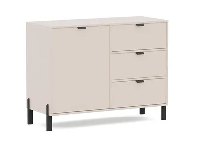 Produktbild von Kommode CREMONA 1D3S – modernes Sideboard mit Tür, 3 Schubladen & viel Stauraum
