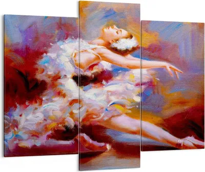 Produktbild von Bild auf Leinwand - Leinwandbild - Balletttänzer tanzen - 130x100cm - Wand Bild - Wanddeko - Leinwanddruck - Bilder - Kunstdruck - Wanddekoration - Leinwand bilder - Wandkunst - CB130x100-3463