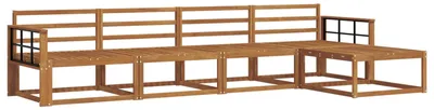 Produktbild von vidaXL Outdoor-Sofagarnitur 5 stk. Natur Massivholz Akazie