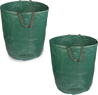 Produktbild von 2 Stück Laubsack 272L Faltbar Gartenabfallsack Transportsack Grünschnittsack
