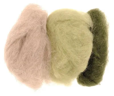 Produktbild von GLOREX Schafwolle 3 x 10g Grün-Mix