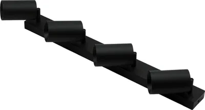 Obrázek produktu pro Stropní svítidlo QUALIS, černé, 4xGU10x40W, kov, rozměry: 17x59x6 cm, IP20, IdeaLED
