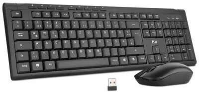 Produktbild von Tastatur Maus Set Kabellos Funktastatur mit Maus 9 Shortcut-Tasten Wireless Keyboard and 4 DPI Mouse für Computer Laptop Windows Mac Deutsches Layout