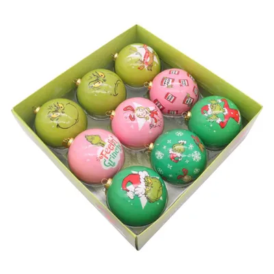 Produktbild von Disney Weihnachtskugeln Grinch Christbaumschmuck