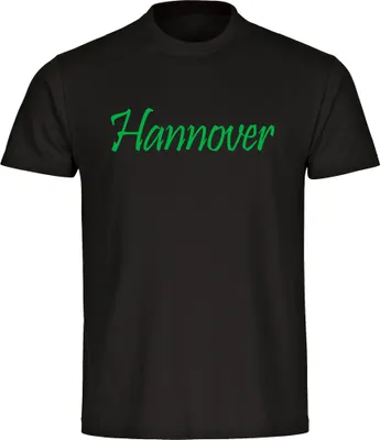 Produktbild von multifanshop Kinder T-Shirt - Hannover - Schriftzug, schwarz, Größe 176