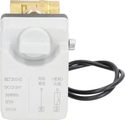 Image de Vanne à bille motorisée 2 fils 2 voies normalement fermée DN15 Laiton ABS DC 12V?24V Accessoire