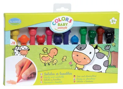 Image de ALADINE 12 crayons de cire peindre dessiner crayons craie de cire peindre