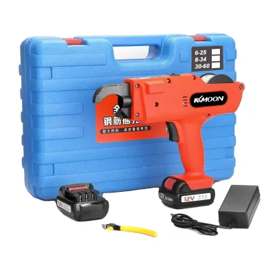 Obrázok produktu pre Stroj na viazanie výstuží, 12V akumulátor, šírka pásu 8-34 mm, zástrčka EÚ