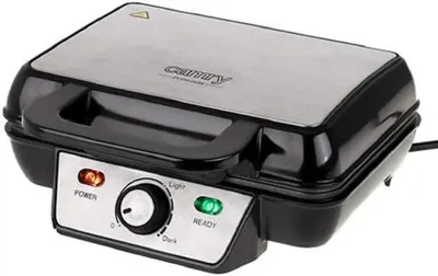 Waffeleisen 1600 W, Edelstahl, Schwarz, 10 Stufen