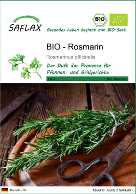Produktbild von SAFLAX - BIO - Rosmarin - Rosmarinus officinalis - 40 Samen
