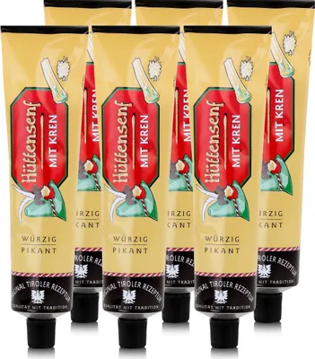 Produktbild von Mautner Hütten-Senf mit Kren 200g - würzig pikant (6er Pack)