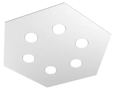 Zdjęcie produktu dla Lampa sufitowa sześciokątna Toplight, 6 lampek maks 9W z gniazdem GX53, struktura szara, nowoczesny design 60x69x3cm