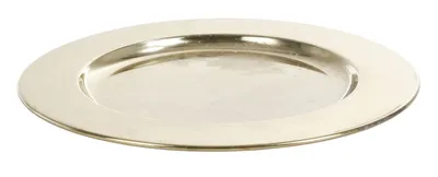 Produktbild von Metall Dekoteller 30cm Servierteller Platzteller Weihnachtsteller gold glänzend