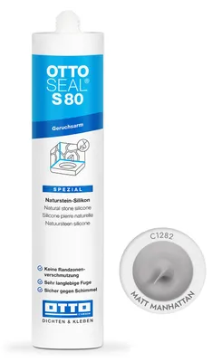 Produktbild von Ottoseal S80 Naturstein-Silikon neutral 310ml Farbe: Matt-manhattan C1282