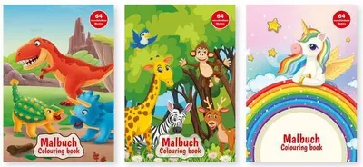 Produktbild von Stylex 77144 Kinder Malbuch DIN A5 Tiermotive 64 Seiten 1 Stück