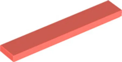 Image de 1 pièce LEGO, pièce c. 6636 en corail