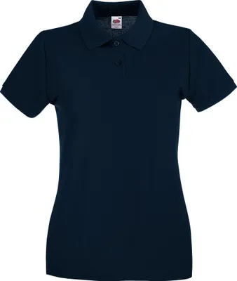 Produktbild von Fruit of the Loom - "Premium" Poloshirt für Damen kurzärmlig BC1377 (S) (Dunkelblau)