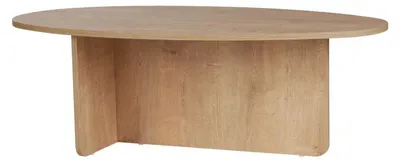 Image de Table basse de salon en bois MDF mélaminé chêne 120 x 65 x 40 cm